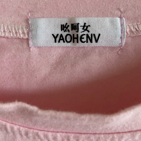 Printed Back Pink T-shirt - Picture 5 of 5